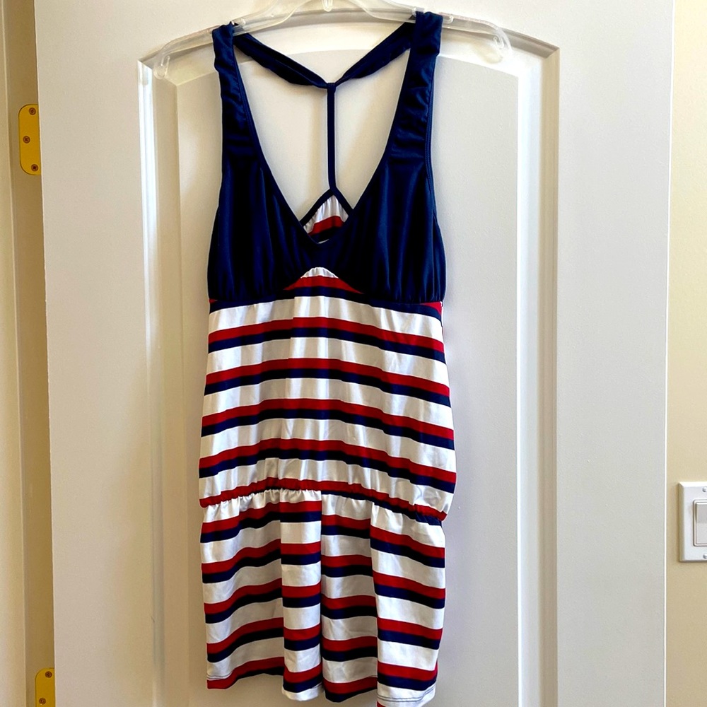 NWOT striped short romper in size M